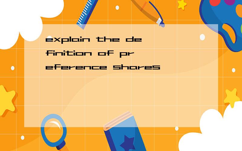 explain the definition of preference shares