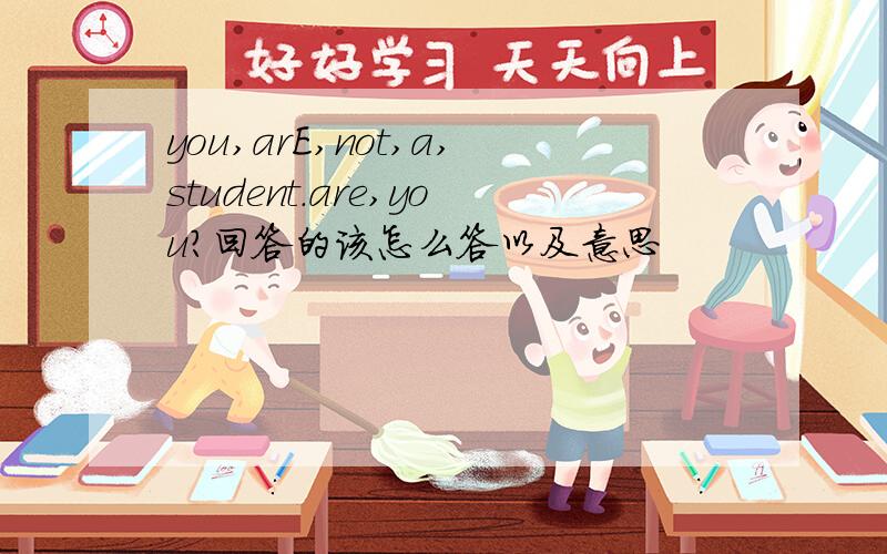 you,arE,not,a,student.are,you?回答的该怎么答以及意思