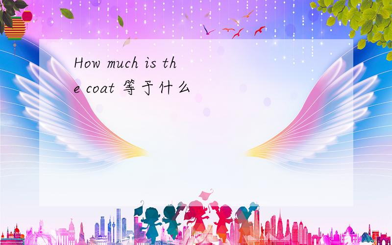 How much is the coat 等于什么